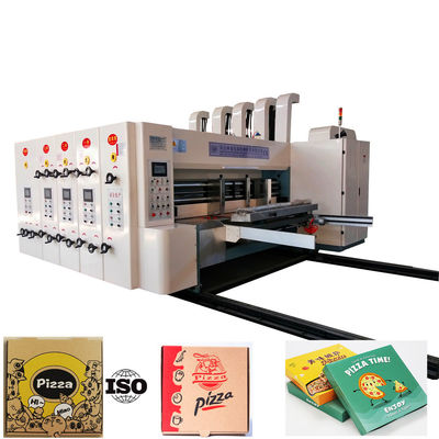 Maszyna do produkcji pudełek do pizzy o wysokiej dokładności Automatyczne drukowanie pudełek fleksograficznych Wykrawanie